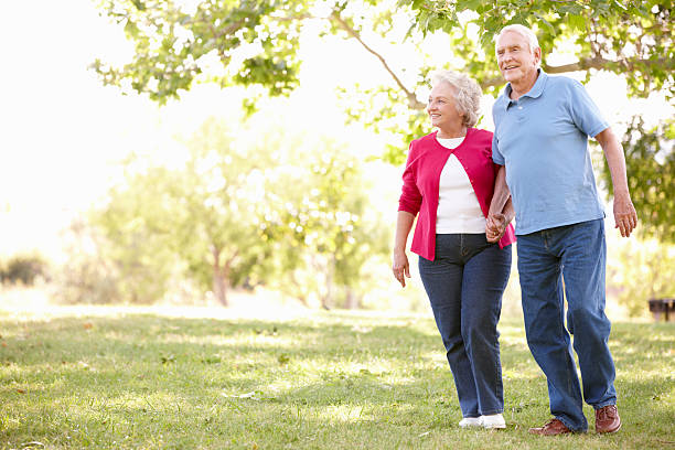 istock Senior couple in park 155148259