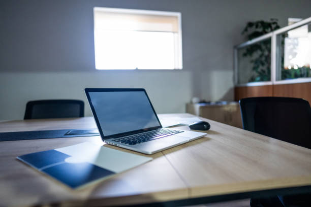 Laptop on the table at the office