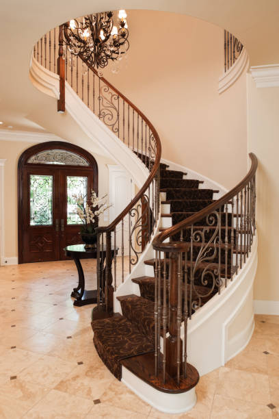 istock Elegant staircase in an upscale home. 155148474