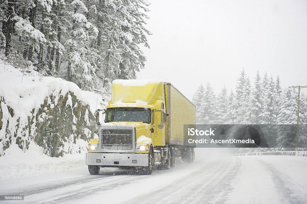 Tempestade Trucker - Royalty-free Neve Foto de stock