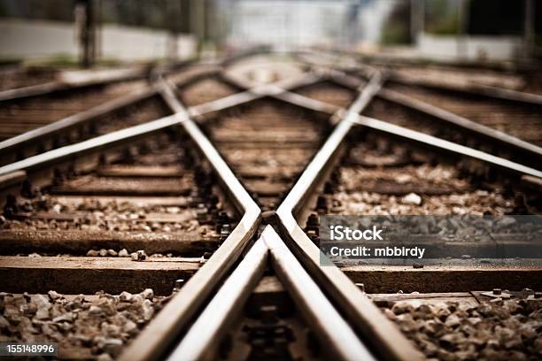 線路のポイント - 線路のストックフォトや画像を多数ご用意 - 線路, 線路のポイント, 消失点