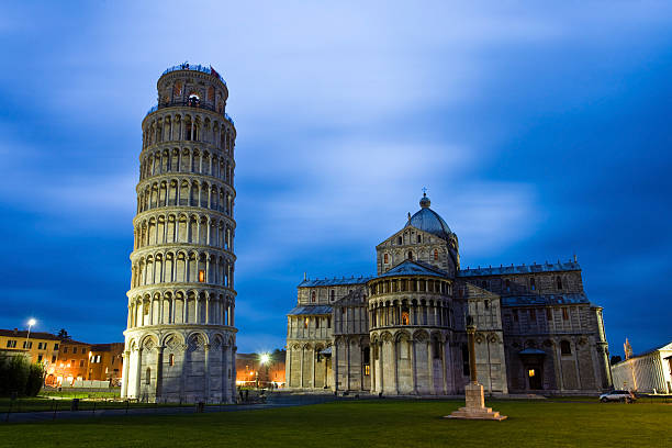 Pisa at night stock photo