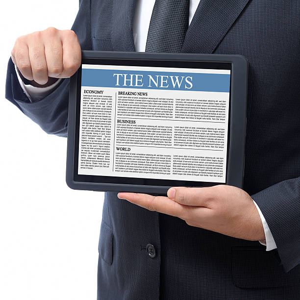 istock Businessman showing news 155149364