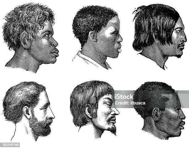 Many Races Drawing Several Human Races Stock Illustration - Download Image Now - Sketch ...