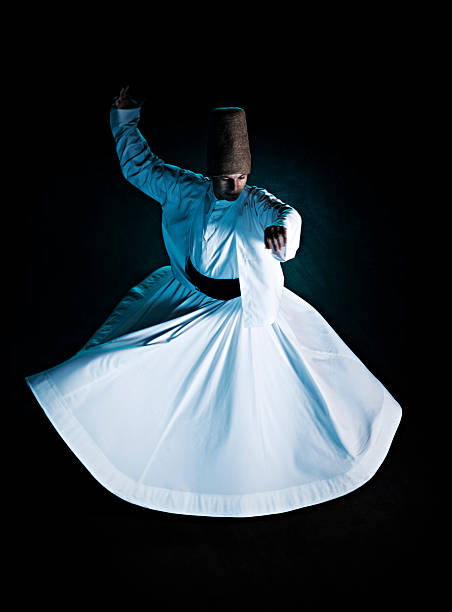 Whirling dervish stock photo