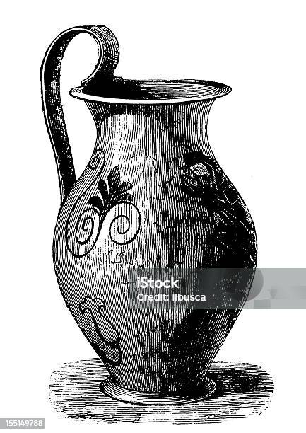 Greek Vase Stock Illustration - Download Image Now - Vase, Engraved Image, Engraving