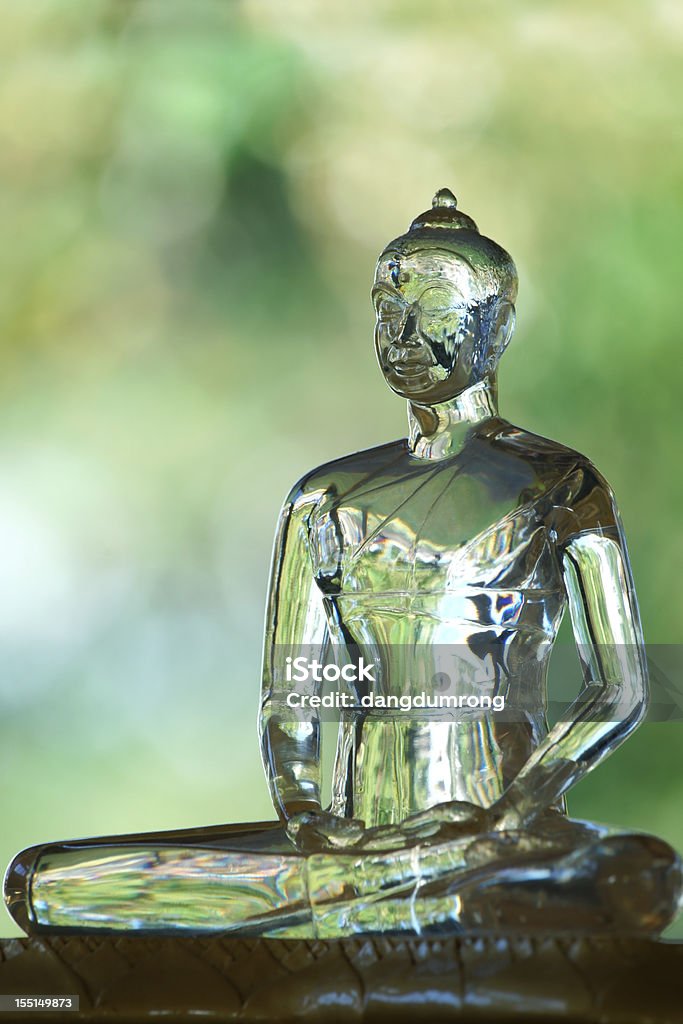 Glas Buddha Meditieren-Statue - Lizenzfrei Statue Stock-Foto