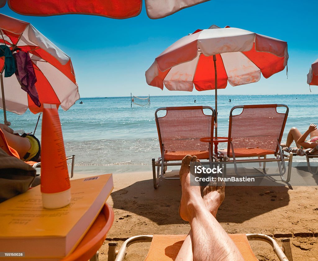 Sonnenbaden auf dem Strand - Lizenzfrei Strand Stock-Foto
