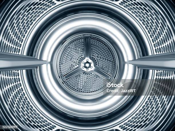 Inside The Steel Drum Of A Washing Machine Stock Photo - Download Image Now - Washing Machine, Laundry, Machinery