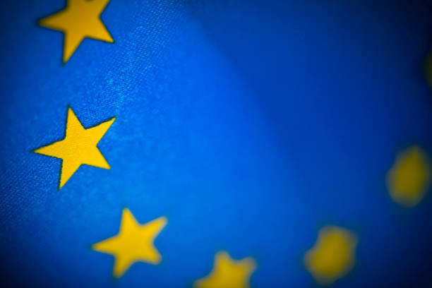European Union flag, close up.