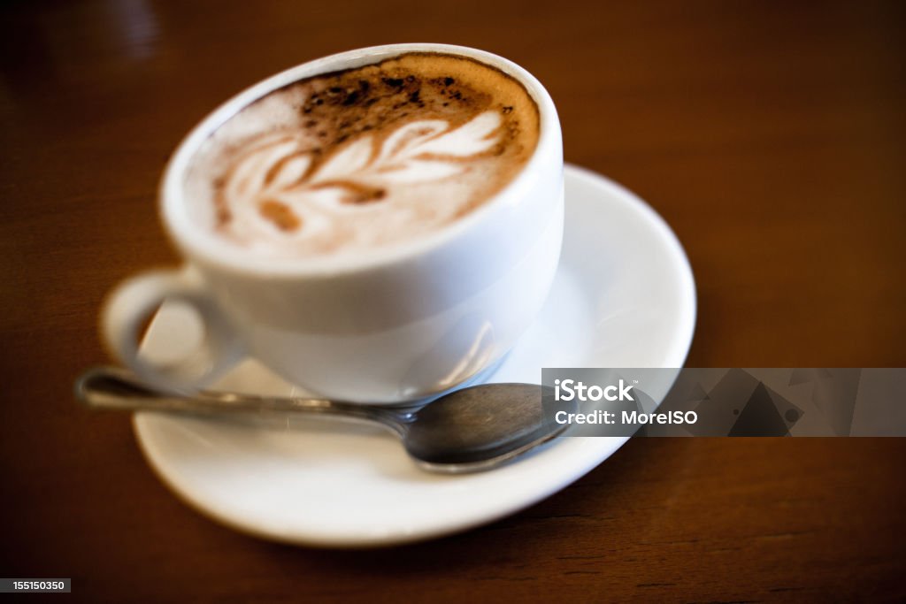 Kaffee Tasse Cappuccino - Lizenzfrei Alkoholfreies Getränk Stock-Foto