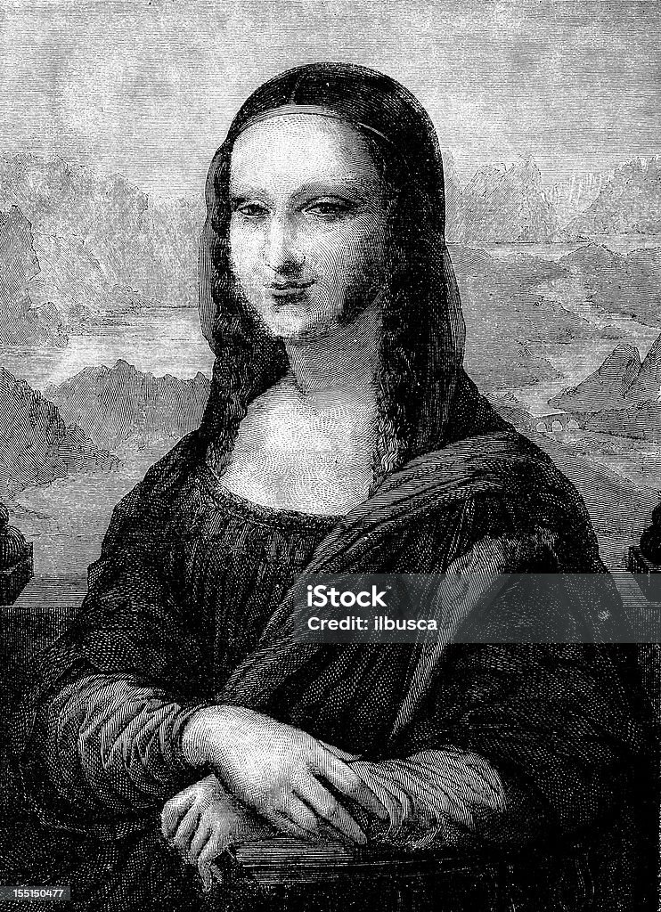 La Gioconda (Illustration copy) Artificial stock illustration