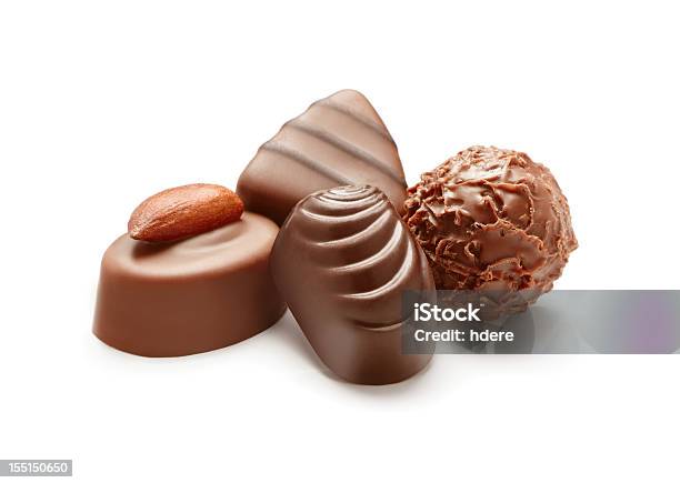 Grupo De Trufas Foto de stock y más banco de imágenes de Chocolate - Chocolate, Golosina, Trufa de chocolate