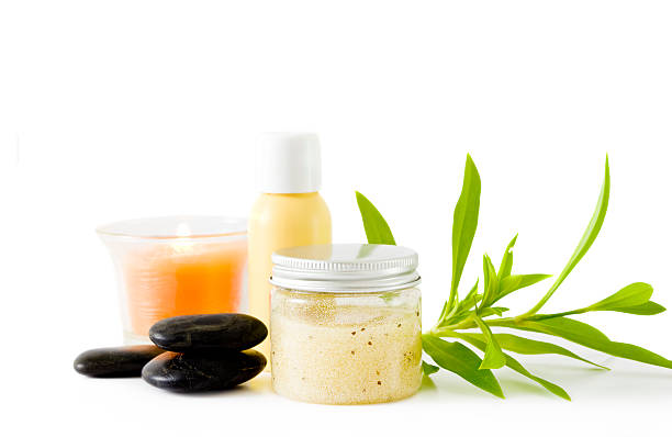 spa cosmetics isolated on white