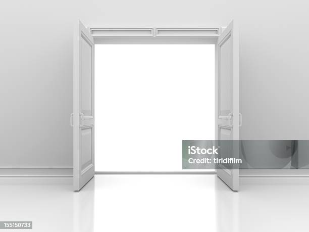 Apertura Porta - Fotografie stock e altre immagini di Porta - Porta, Aperto, Tridimensionale