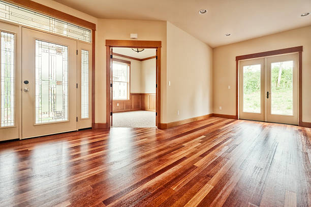 New house interior entrance hardwood floors natural light filled  nook architecture photos stock pictures, royalty-free photos & images