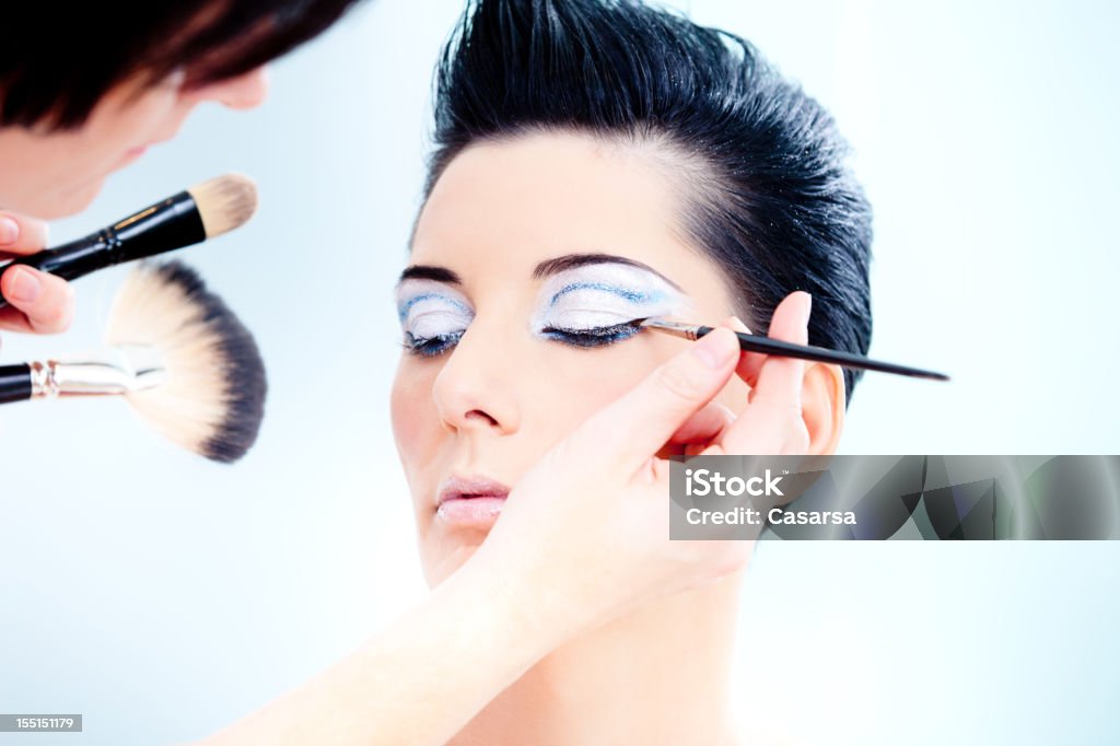 Make-up-Sitzung - Lizenzfrei Arbeiten Stock-Foto