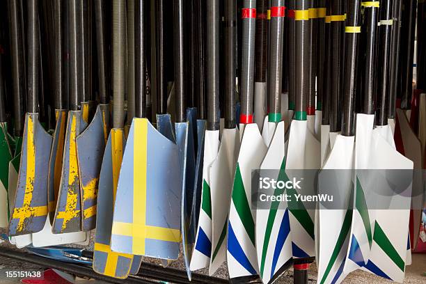 Remo Oars Foto de stock y más banco de imágenes de Carrera - Carrera, Remo de competición, Color - Tipo de imagen