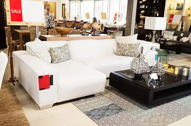 Photo of Couch on sale at upmarket home decor outlet