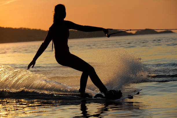 istock Young Girl Wakeboarding at the Cote D'Azur 155151596