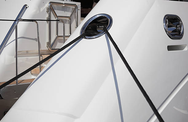 istock Stern of modern yacht 155151810
