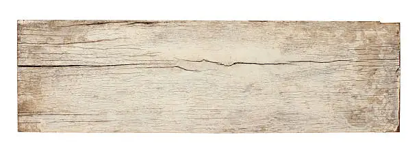 Photo of Old piece of white weathered wood board.