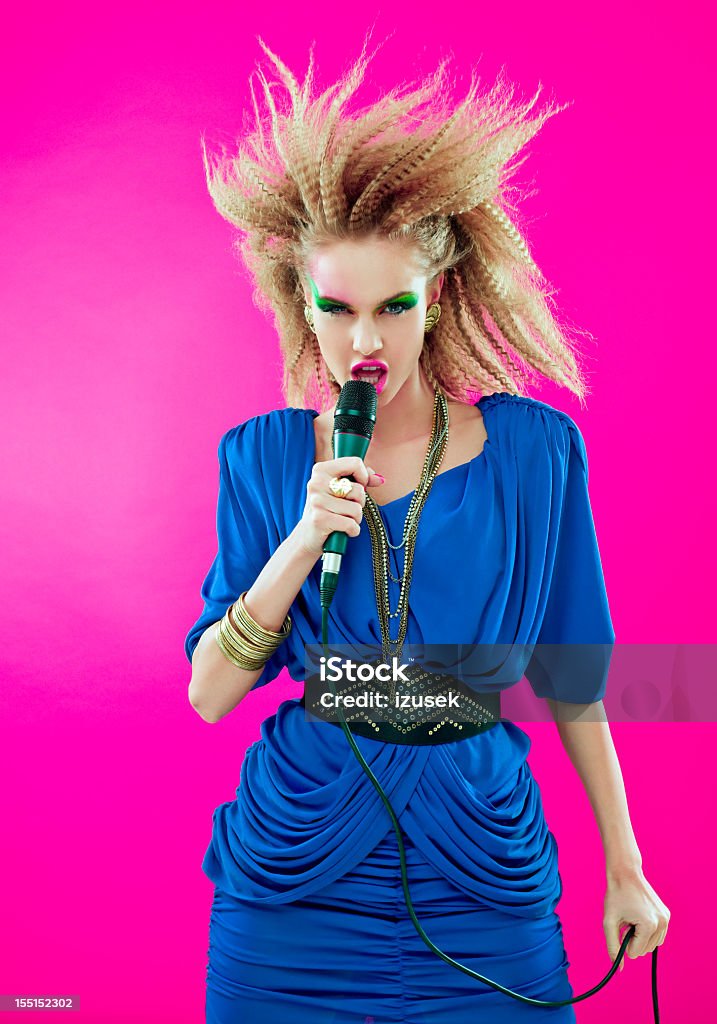 80 Cantante Pop - Foto stock royalty-free di Anno 1980