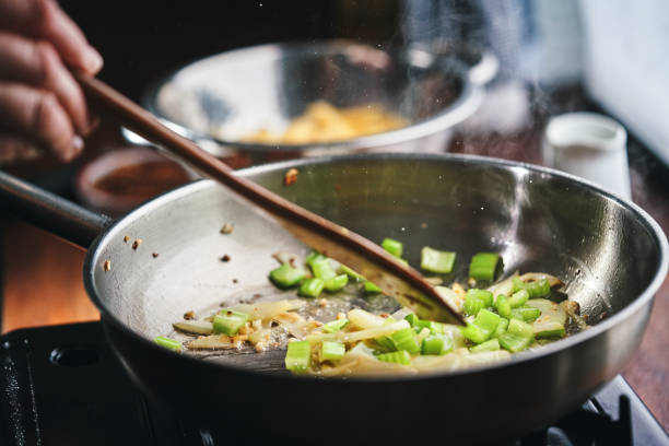 Preparing Caramelized Fennel, Celery and Sardine Penne Pasta