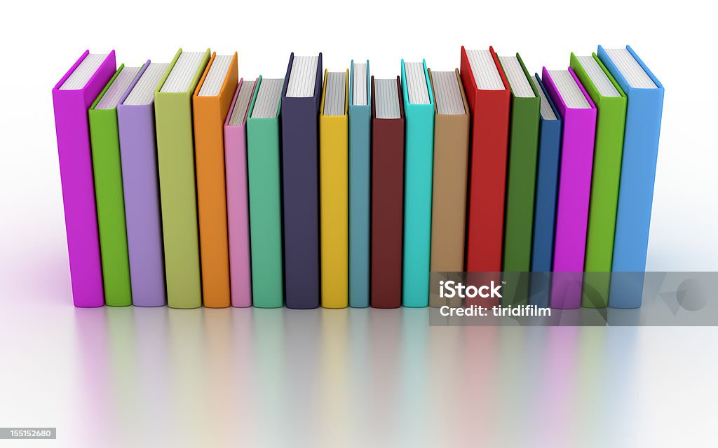 Libri multicolore - Foto stock royalty-free di Catasta