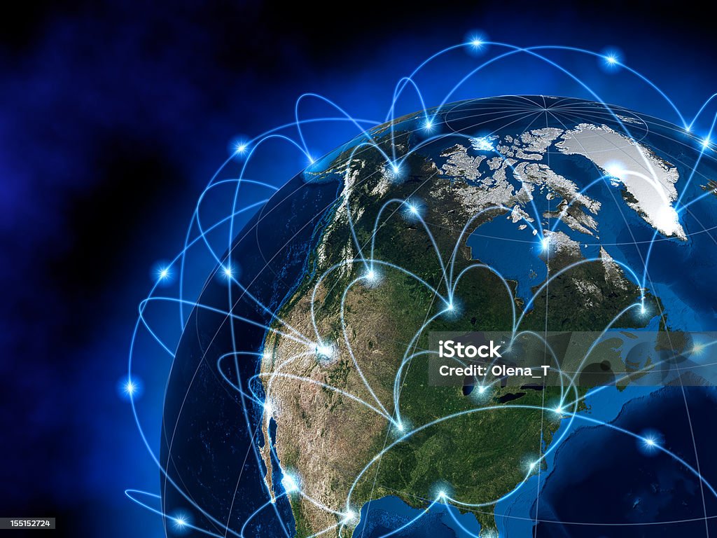 Глобальные коммуникации, Америка - Стоковые фото Перевозка груза роялти-фри