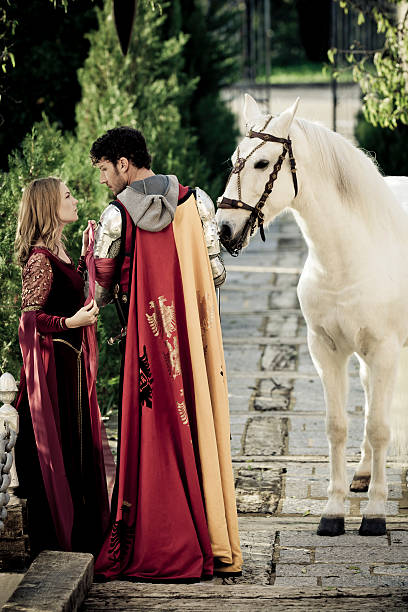 istock farewell between medieval knight and lady 155152890