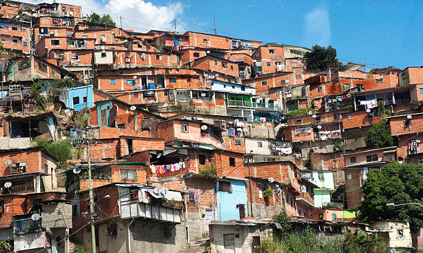 Favela of Caracas city stock photo