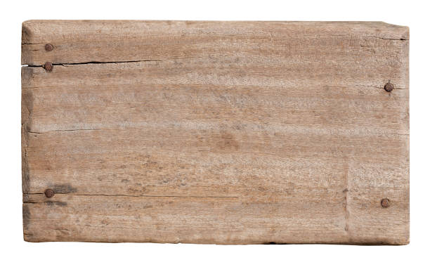 istock Old piece of weathered wood. 155153137