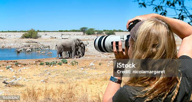 Tourist Fotograf Auf Safari In Afrika Stockfoto und mehr Bilder von Safari - Safari, Afrika, Fotograf