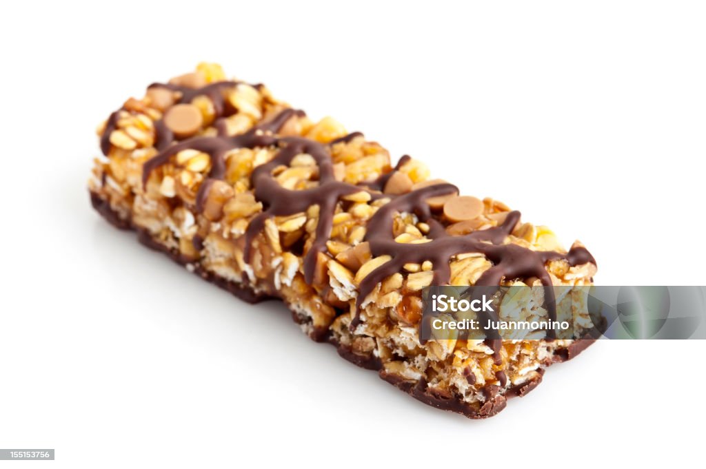 Chocolate y mantequilla de maní bar energy - Foto de stock de Barra de cereal libre de derechos