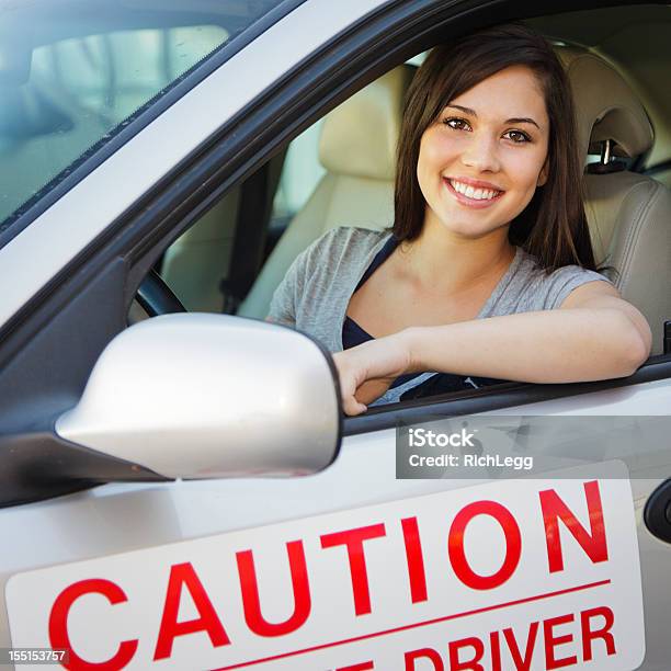 Happy Teen Driver Stock Photo - Download Image Now - Driver - Occupation, Driving, Teenager