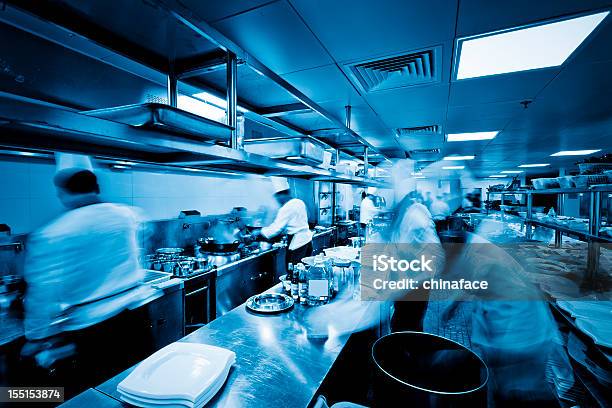Motion Chefs Of A Restaurant Kitchen Stock Photo - Download Image Now - Activity, Adult, Asian and Indian Ethnicities