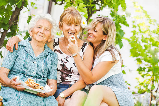 istock Three generation - portrait of a cheerful family 155153893