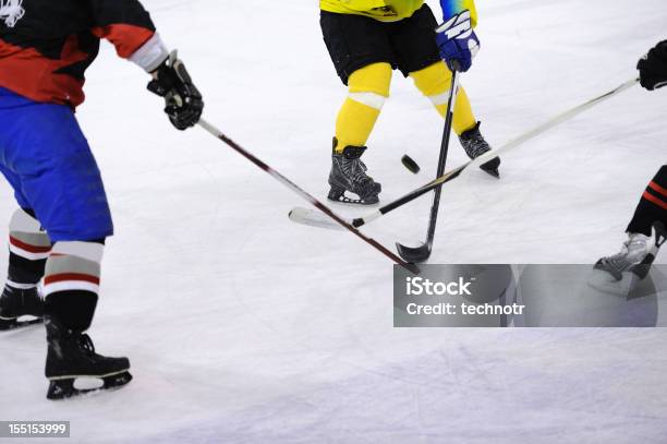 Ice Hockey Action Stock Photo - Download Image Now - Hockey, Playing, Yellow