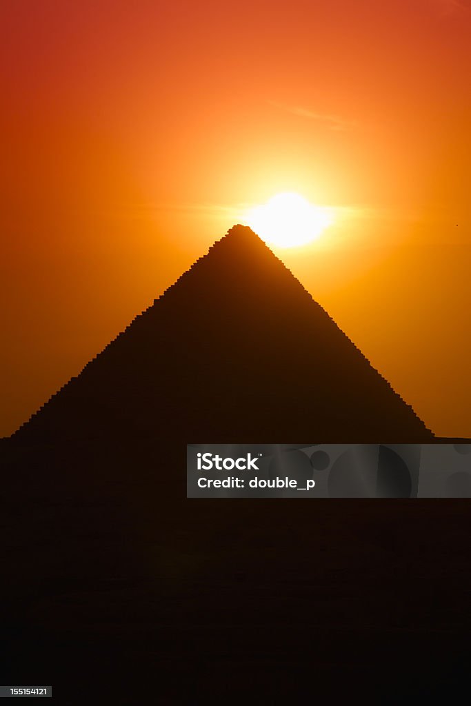Pirâmide pôr do sol - Royalty-free Cultura Egípcia Foto de stock