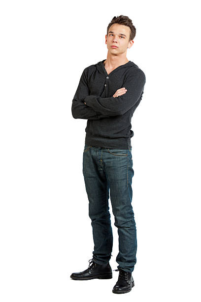 istock Portrait of young man on white 155154766