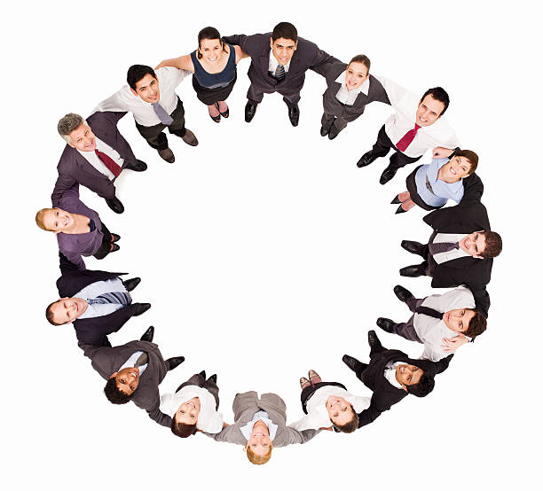 istock Businesspeople Embracing in a Circle - Isolated 155156574