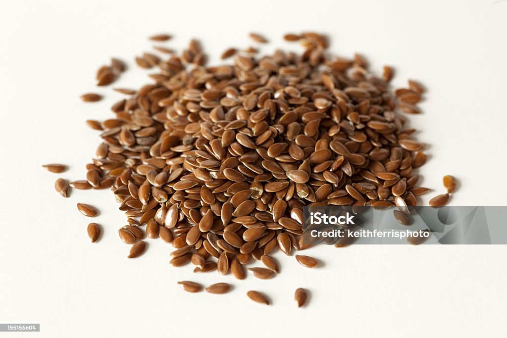 Marrone semi di lino - Foto stock royalty-free di Seme di lino