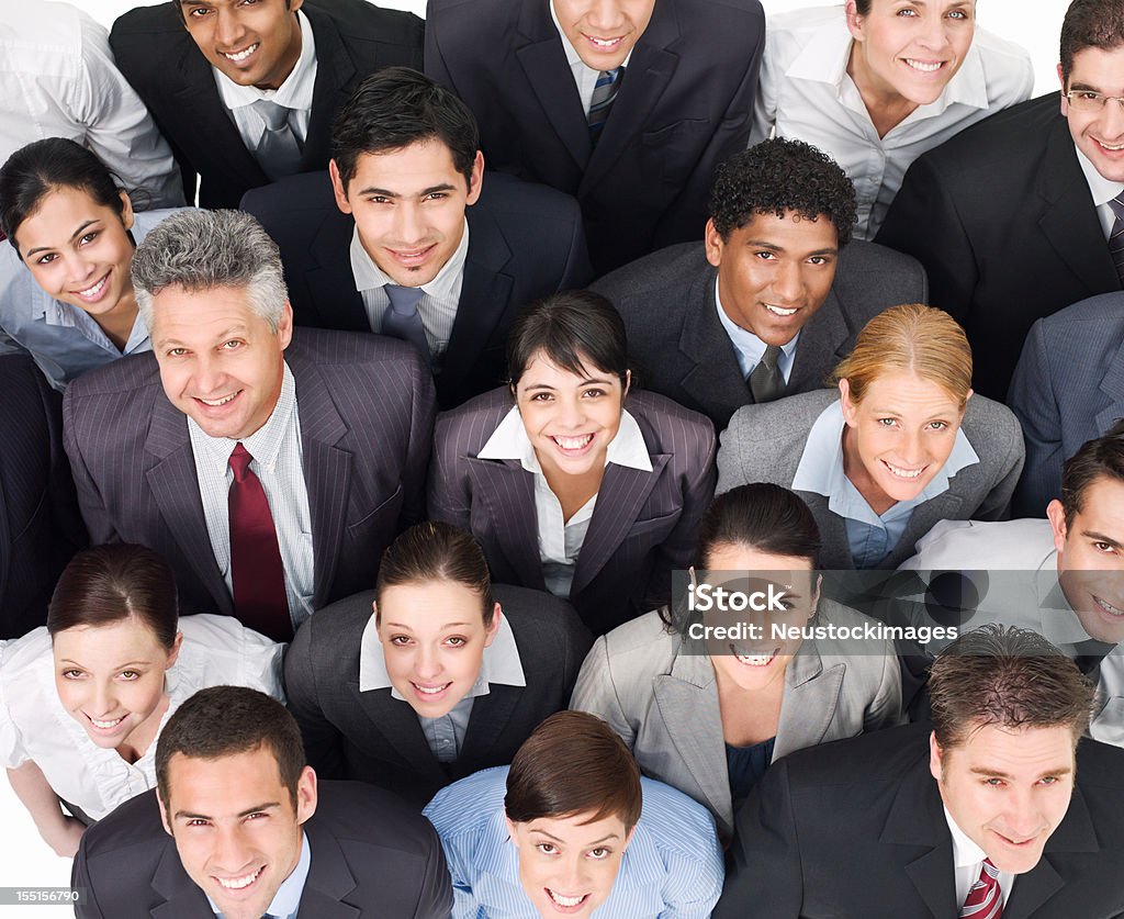 Gruppe von Geschäftsleuten mit einem Lächeln - Lizenzfrei Menschenmenge Stock-Foto
