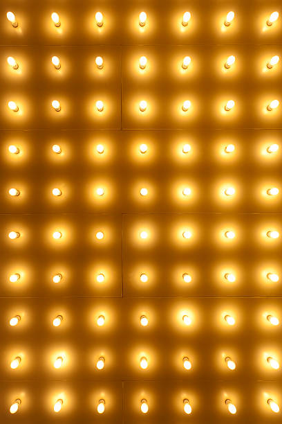 Theater Lights on the Chicago Theatre stock photo
