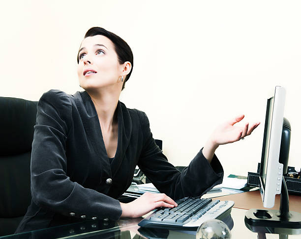 istock Beautiful Woman in Business Office 155157532