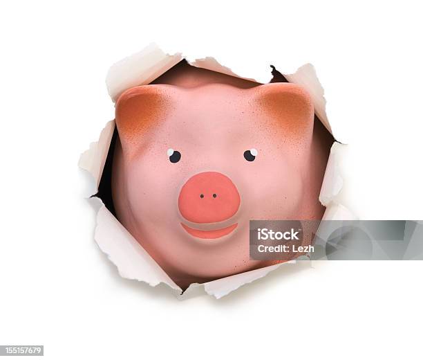 Piggybank - Fotografie stock e altre immagini di Attività bancaria - Attività bancaria, Bianco, Carta