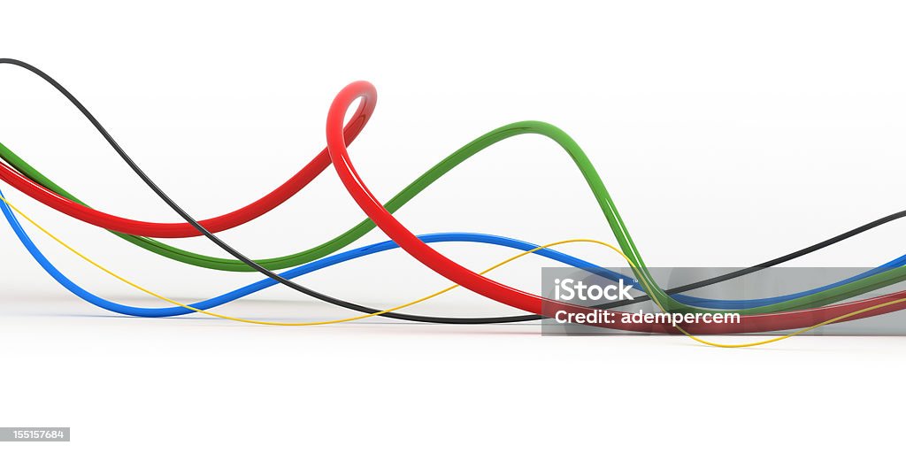 Colorido cables - Foto de stock de Panorámica libre de derechos