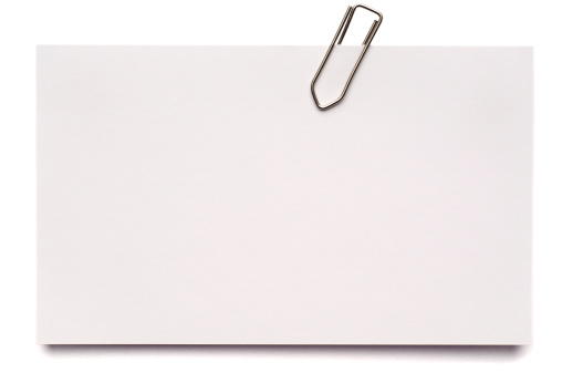 Blanco en blanco tarjeta de índice de tarjetas photo