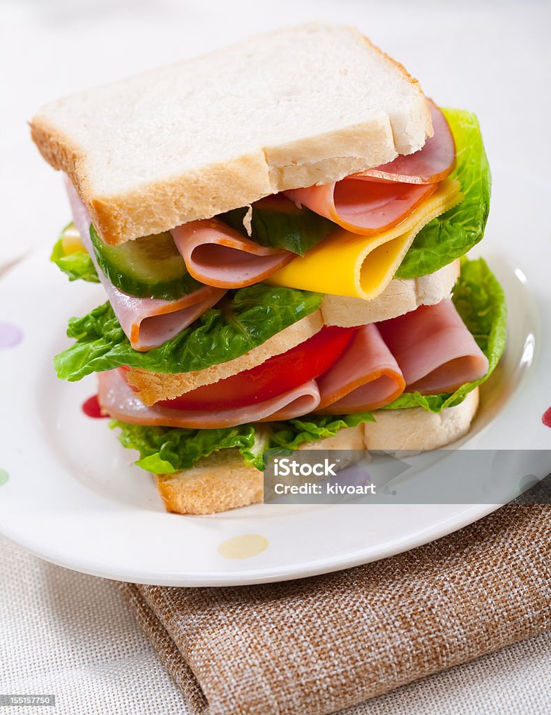 sandwich di tacchino - Foto stock royalty-free di Panino ripieno